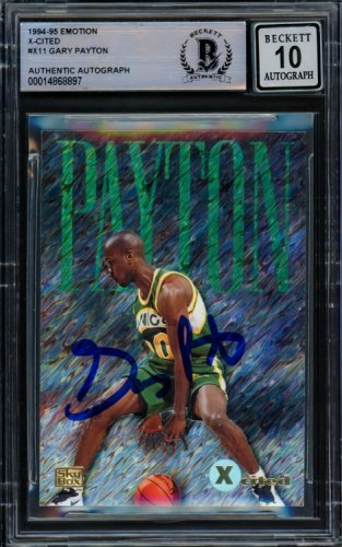 Seattle Supersonics Gary Payton Autographed Green Authentic Mitchell & Ness  Hardwood Classics Swingman Jersey NBA Top 75 Size XXXL The Glove Beckett