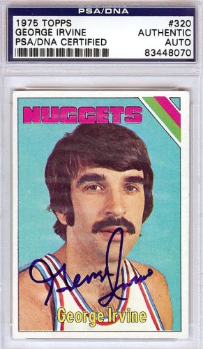 George Irvine Autographed Signed 1975 Topps Card #320 Denver Nuggets PSA/DNA
