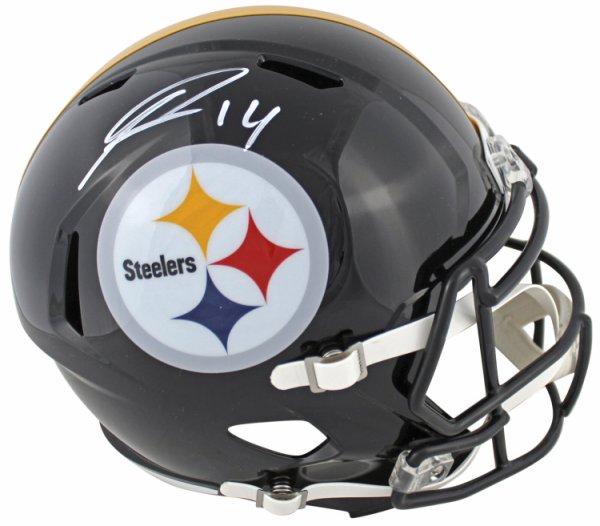 Steelers George Pickens Signed Lunar Full Size Speed Proline Helmet JSA