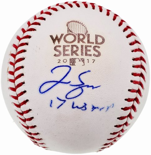George Springer Houston Astros Signed Autograph Baseball Bat Limited Edition World Series Blue Dipped WS MVP Inscribed JSA Witnessed Certified 