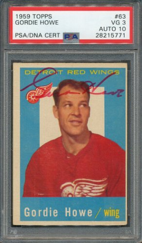 Gordie Howe Autographed Signed 1959/60 Topps #63 PSA/DNA Certified Authentic 5771