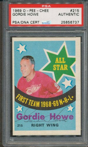 Gordie Howe Autographed Signed 1969/70 O-Pee-Chee #215 PSA/DNA Certified Authentic 6737