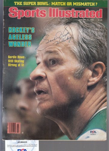 Gordie Howe Autographed Signed 1980 Sports Illustrated 1/21 NHL Wonder PSA/DNA