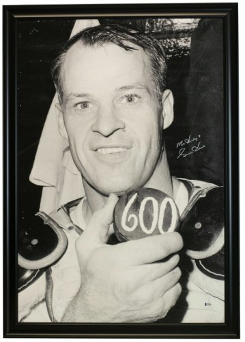 Gordie Howe Autographed Signed 41X27 Canvas 600 Goal Photo Insc Mr. Hockey Beckett