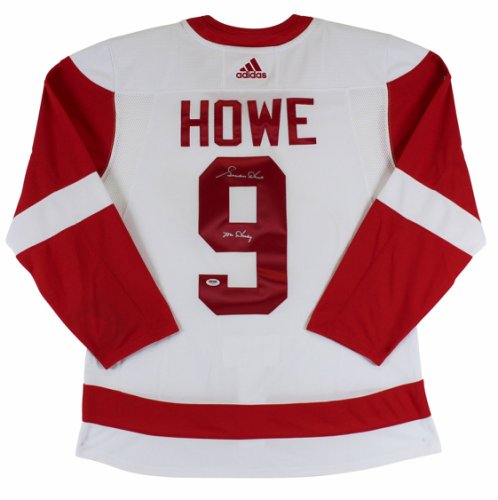 Gordie Howe Autographed Signed Red Wings "Mr. Hockey" White Adidas Jersey PSA/DNA