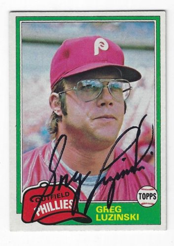 Greg Luzinski Autographed Signed Philadelphia Phillies 1981 Topps Card - Autographs