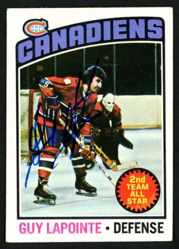 Guy Lapointe Autographed Signed 1976-77 Topps Card #223 Montreal Canadiens #150192