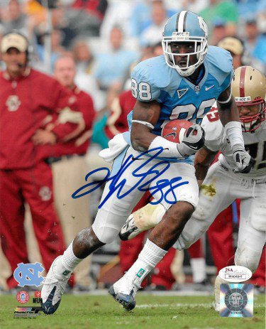 Hakeem Nicks Autographed Signed North Carolina Tar Heels NCAA 8x10 Photo #88- JSA Witnessed #W404841