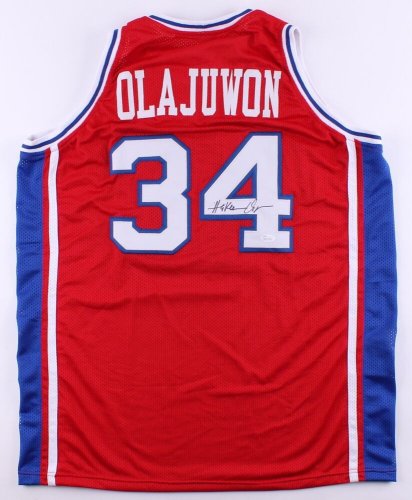 hakeem olajuwon jersey signed