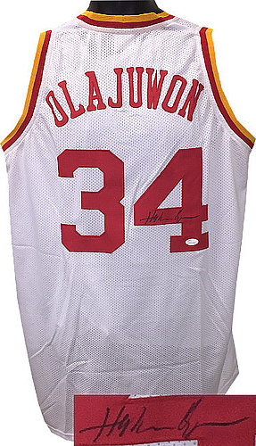 hakeem olajuwon white jersey