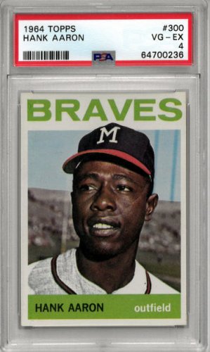 Collectible baseball card - Hank Aaron of Atlanta Braves Stock