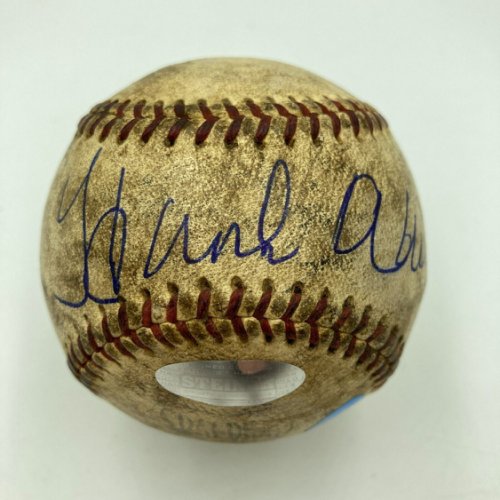 Hank Aaron Autographed, 1967 Atlanta Braves Home Run #473, Full Ticket, PSA