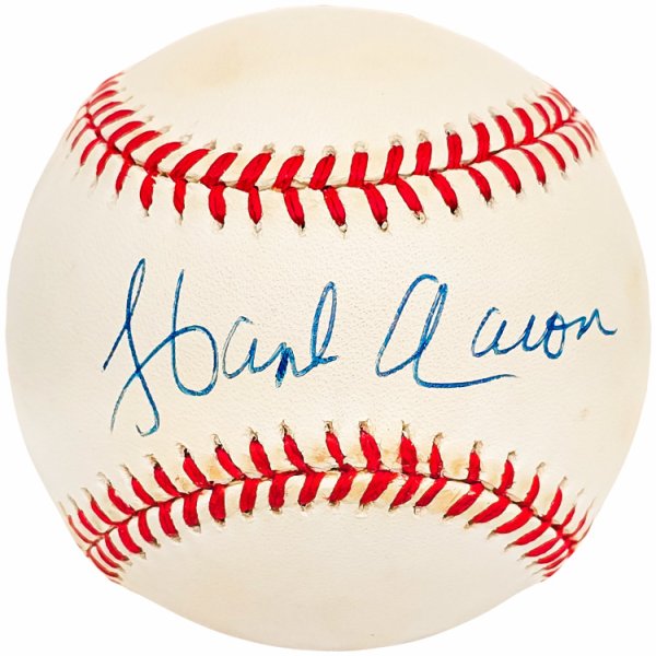 Hank Aaron Autographed Baseball Memorabilia & MLB Merchandise