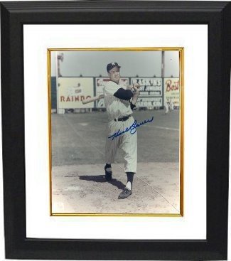 Hank Bauer Autographed Signed New York Yankees Color 8x10 Deluxe Framed Photo - Certified Authentic