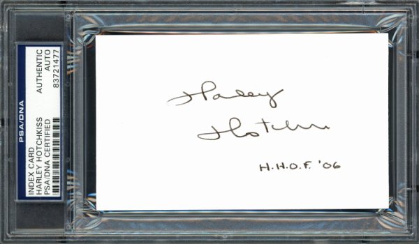Harley Hotchkiss Autographed Signed 3x5 Index Card Calgary Flames Owner PSA/DNA Authentic #83721477