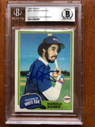 Harold Baines Autographed 1989 Fleer Card #491 Chicago White Sox SKU  #188311 - Mill Creek Sports