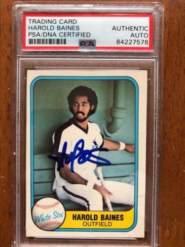 Harold Baines Autographed 1989 Fleer Card #491 Chicago White Sox