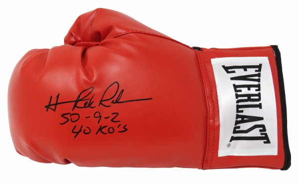 Hasim Rahman Autographed Signed Everlast Red Boxing Glove w/50-9-2, 40 KO's