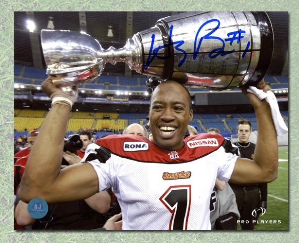 Henri Burris Calgary Stampeders Autographed Signed CFL Grey Cup 8x10 Photo