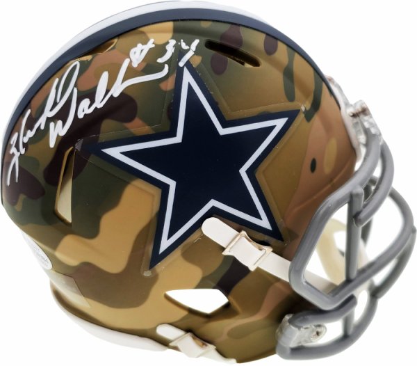 Herschel Walker Autographed Signed Dallas Cowboys Camo Speed Mini Helmet Beckett Beckett