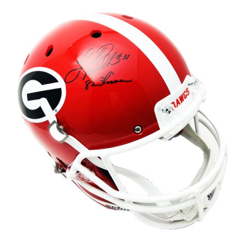 Herschel Walker UGA Bulldogs Signed F/S Helmet w/Stats w/ Black Marker - BAS