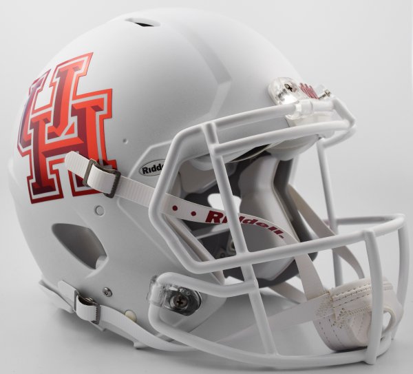 Houston Cougars Speed Football Helmet Matte White