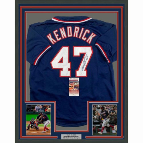 Howie Kendrick Signed Framed Washington Nationals 8x10 2019 World Series Photo JSA