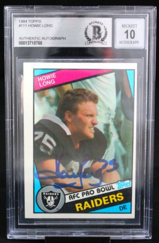 Howie Long Autographed & Framed White Raiders Jersey Auto Beckett COA