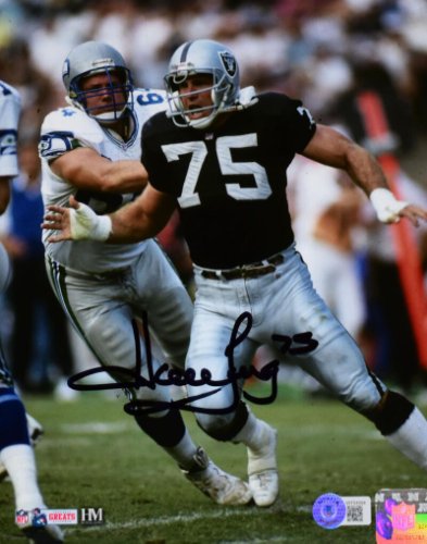 Howie Long Raiders autographed stat jersey COA