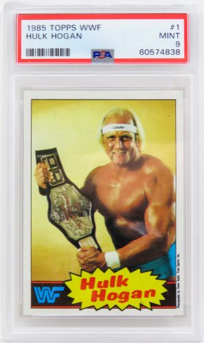 Hulk Hogan 1985 Topps WWF Pro Wrestling Stars (Yellow Background) RC Rookie Card #1 - PSA 9 MINT