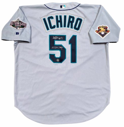 Ichiro Autographed Signed 2001 Game Used Seattle Mariners Jersey Mears A10 & JSA COA