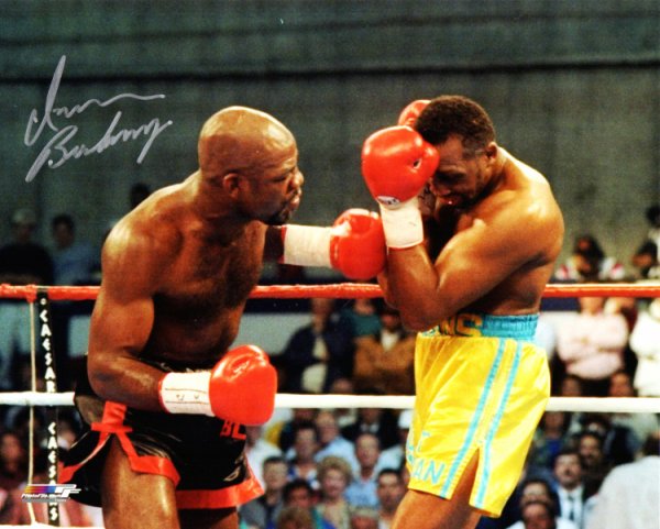 Iran Barkley Autographed Signed Boxing Fight vs Thomas Hearns 8x10 Photo