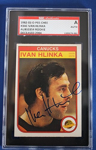 Ivan Hlinka Autographed Signed 1982-83 O-Pee-Chee Hockey Card #346 Sgc Slabbe - Main Line Autographs