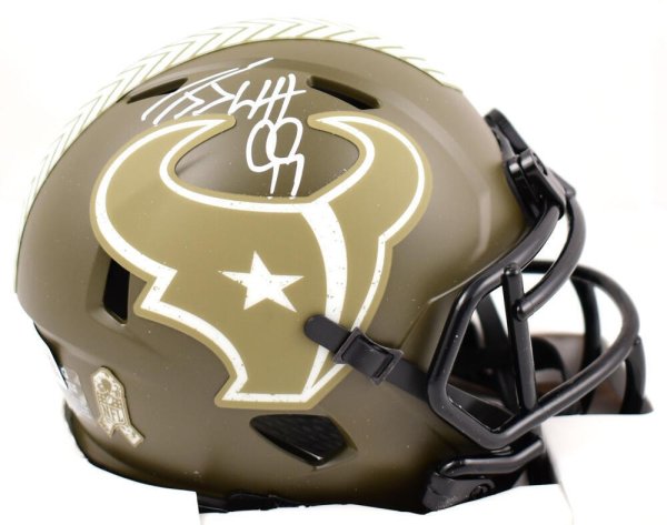 JJ Watt Autographed Houston Texans F/S Camo Speed Authentic Helmet