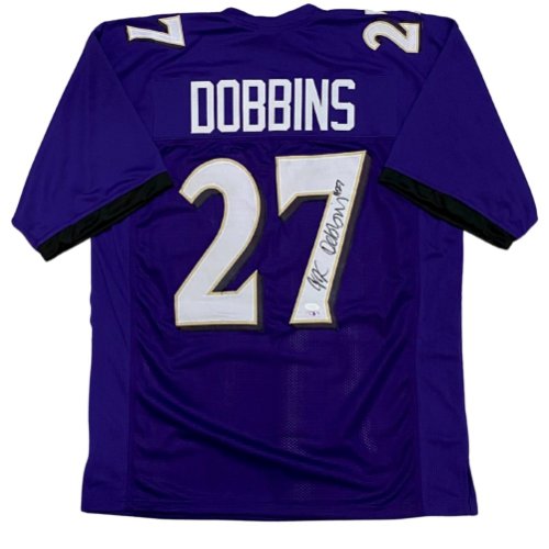 J.K. Dobbins Autographed Signed Baltimore Ravens #27 Jersey - JSA Authentic