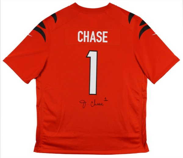 Ja'Marr Chase Signed 34.5x42.5 Custom Framed Jersey (Beckett COA