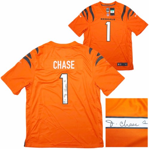 Ja'Marr Chase Cincinnati Bengals Autographed White Alternate Nike On F –  Fan Cave