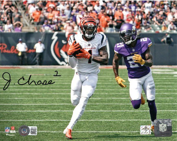 Ja'Marr Chase Autographed Cincinnati Bengals White Nike Game Jersey- B –  The Jersey Source