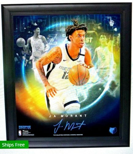 ja morant autographed basketball