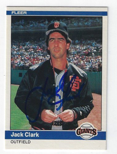Jack Clark 1981 Fleer Hand Signed Autographed SF Giants #433 JSA