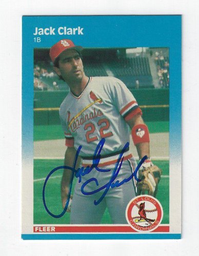 Jack Clark Autographed Signed St Louis Cardinals Stitched Custom Jersey JSA  COA Ripper Insc