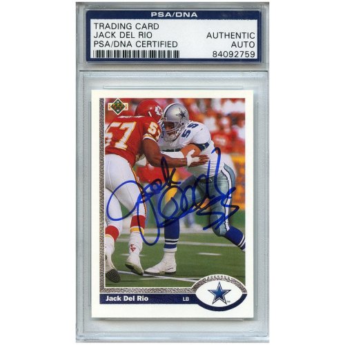Jack Del Rio Autographed Signed Football Trading Card Dallas