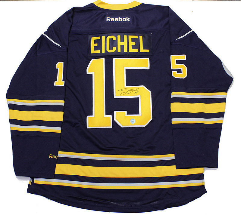 Jack Eichel Autographed Signed Buffalo Sabers Blue Hockey Jersey- Seller Authentic