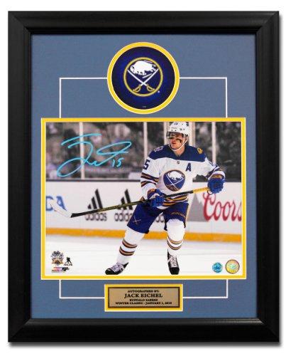 Jack Eichel Buffalo Sabres Autographed Signed 2018 Winter Classic 20x24 Decal Frame