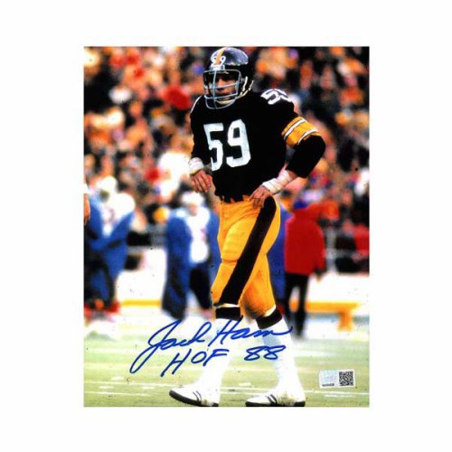 Autographed JACK HAM HOF 88 8X10 Pittsburgh Steelers Photo