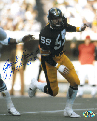Autographed JACK HAM HOF 88 8X10 Pittsburgh Steelers Photo