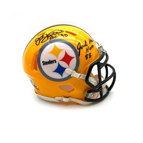 Jack Lambert+jack Ham Hand Signed Steelers Mini Helmet Signed By Both Jsa