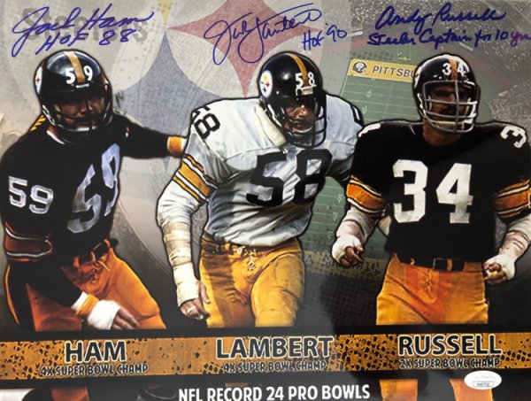 : Jack Lambert Autographed Steelers Proline Full-Size Football  Helmet JSA 8 Inscrip : Collectibles & Fine Art