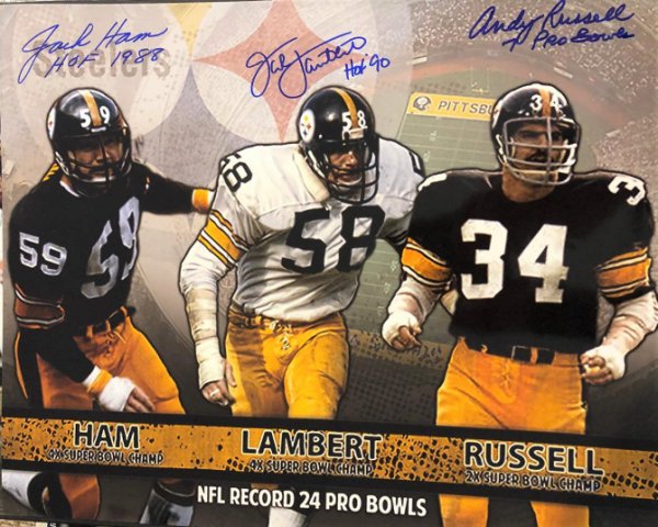 Pittsburgh Steelers #58 Jack Lambert Autographed Mitchell & Ness Home  Throwback Jersey