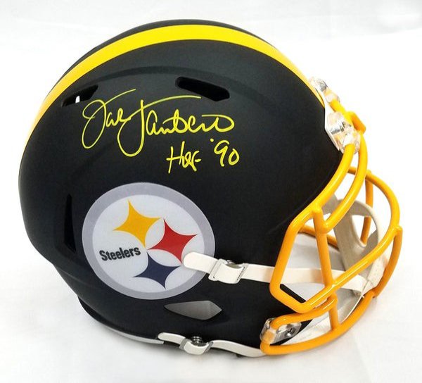 Autographed Jack Lambert Steelers Custom Black Jersey with Beckett COA